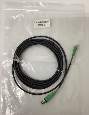 Phoenix Contact 1697072 M12 Male- M8 Female Cable 4-Pole, 5 Meters