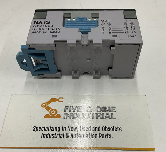 Nais AY34002 RT3SP1-24V Relay Unit Din Mount
