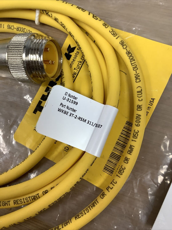 Turck WKBE3T-2-RSM 311/S1587 Cable Cordset U-31599