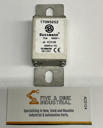 Bussmann 170N3252 Fuse 75A 660V Vac
