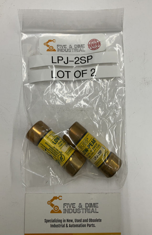 Bussmann Buss LPJ-2SP Lot of (2) 2A Fuses