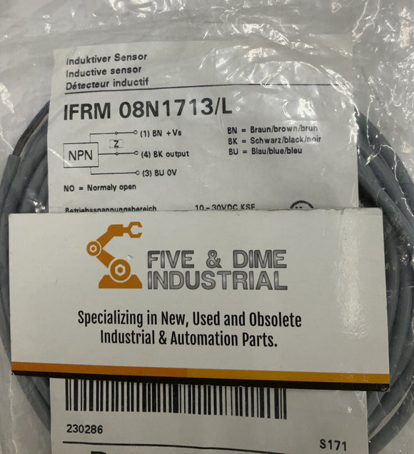 Baumer Electric IFRM-08N1713/L Inductive Sensor 10-30 Vdc