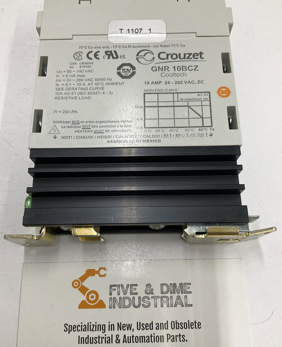 Crouzet Gnr10DCZ Cooltech Solid State Relay 10Amp, 24-280 Vac