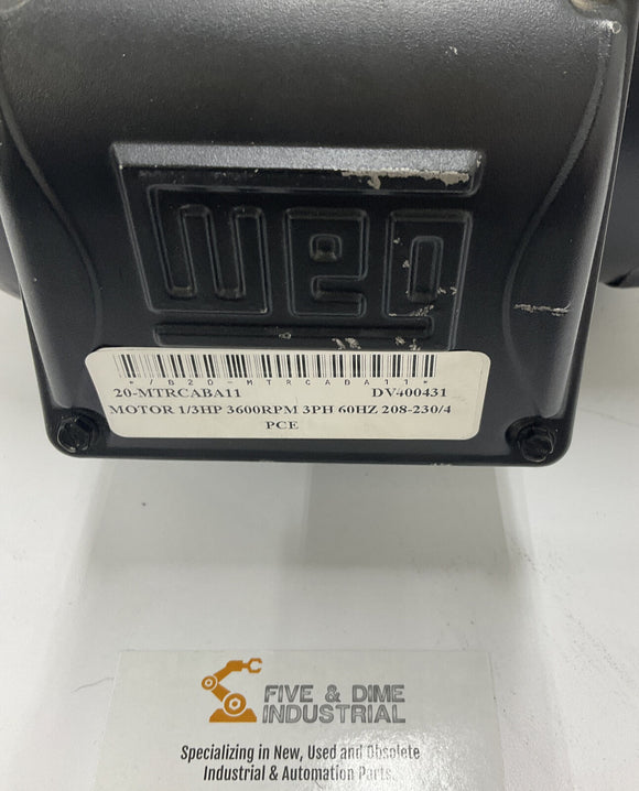 Weg 3336ES3E56C-S General Purpose Motor 3-PH, 1/3HP, 3485 RPM, FR: 56C