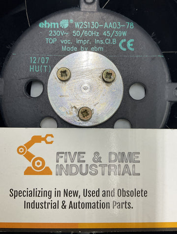 EBM Papst W2S130-AA03-78 230VAC Axial Fan Trumpf 0124704 - 0
