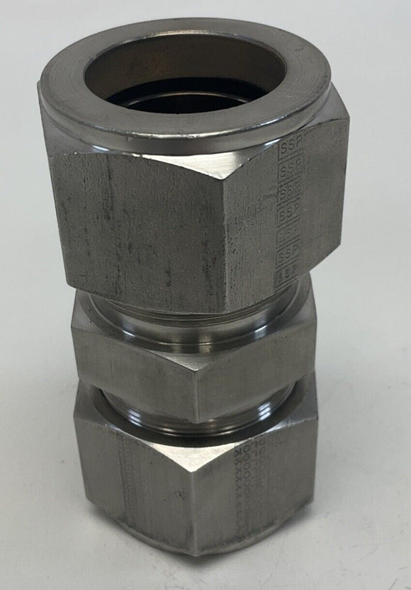 SSP ISS-D-20-U / D-20-U Duolok 1-1/16" Dual-Ferrule Stainless Union Fitting