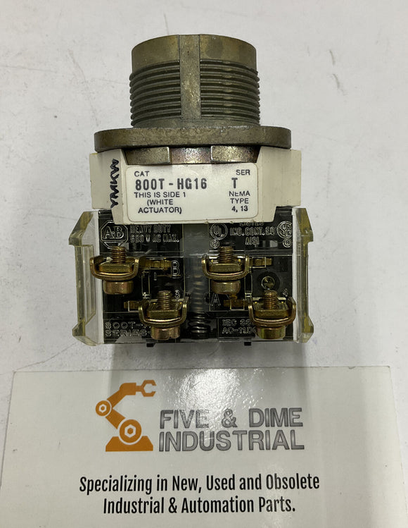Allen Bradley 800T-HG16A Selector Switch Ser. T Industrial Controls