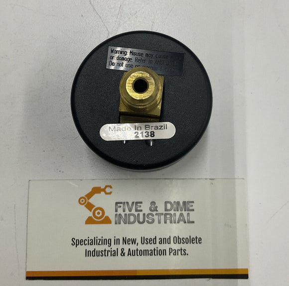 Ashcroft 20W1005PH 02B 15# Brass Gauge 1/4" NPT Back 0/15 PSI