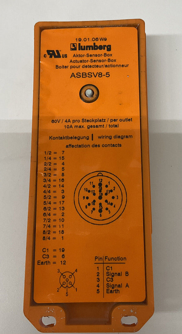 Lumberg ASBSV8-5 8Point Actuator Sensor Box