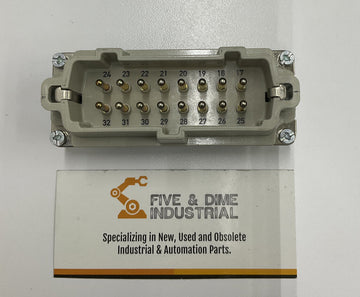 Harting 10.2020 HBE 16 Screw Terminated Plug w/ Wire Protection