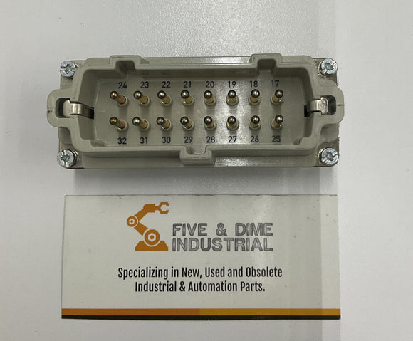 Harting 10.2020 HBE 16 Screw Terminated Plug w/ Wire Protection