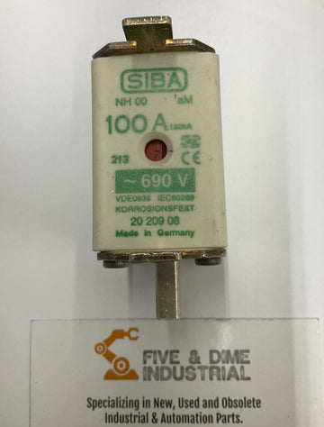 Siba NH 00 VDE0636 IEC60269 100A 690V - 0