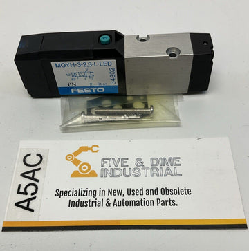 Festo MOYH-3-2,3-L-LED 24VDC Solenoid Valve 34302 with Hardware and Gasket