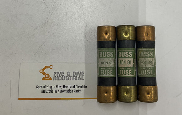 Bussmann NON-50 Dual Element Time Delay 50A 250V. Lot of 3