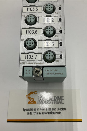 Siemens 6ES7 194-4CB00-0AA0 Connecting Module w/ 141-4BF00-0AA0 - 0