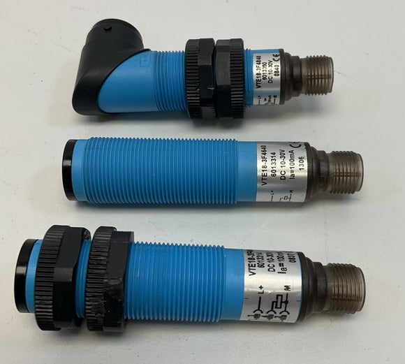 Mixed Sick Optic Sensors  1 VTE18-3F4840 2 VTE18-3F4640 Lot of 3