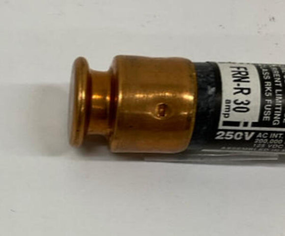 Bussmann FRN-R-30 Fusetron Lot of 3 Time Delay Fuses 250V, 30 Amp