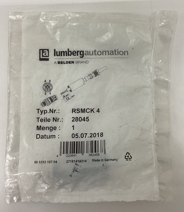 Lumberg RSMCK4 M8 Pico Field Connector 4-Pole