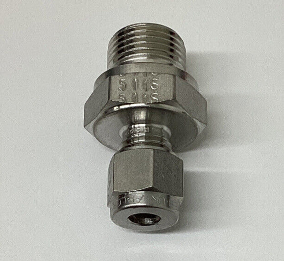 Parker M6MSC3/8R-316 Stainless 6MM to A-Lock Male Fitting