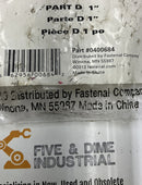 Dynaflo 0400684 1" Female Coupler Part D 1" Npt 3/16 SS-6