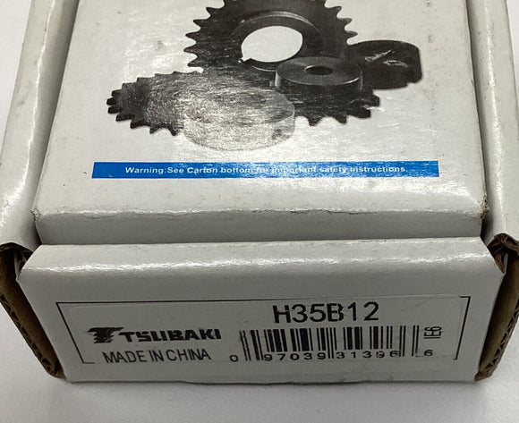 Tsubaki H35B12  Bore to Size Sprocket 1/2" Bore 12 Teeth