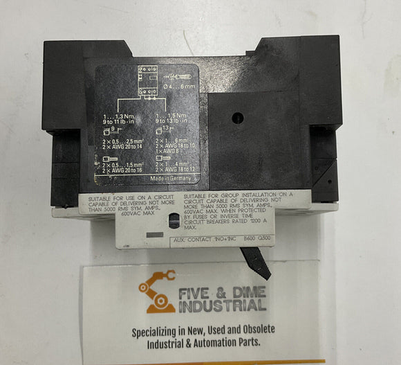 Siemens 3VU1300-1MH00 Circuit Breaker 1.6-2.4A