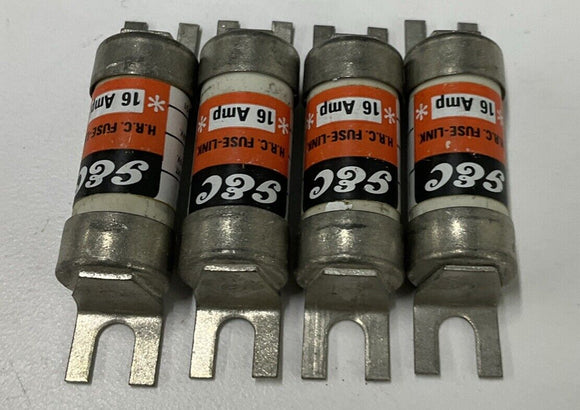 GEC NIT-16 Lot of 4 16 Amp Fuses HRC Fuses