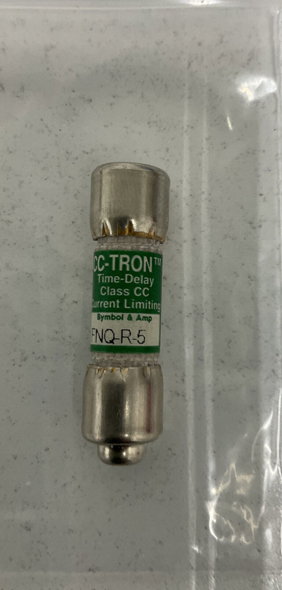 Bussmann CC-Tron Lot of (2)  FNQ-R-5  5 Amp Fuses 600 VAC