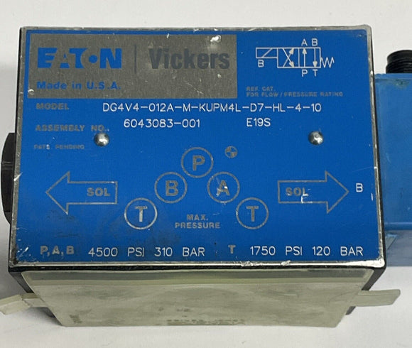 Eaton Vickers 02-401304 Directional Valve w/ M12 4-Pin