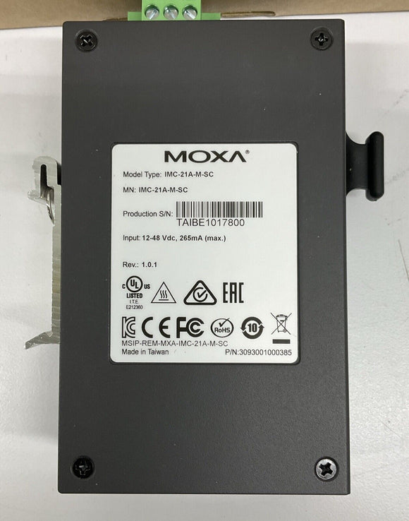 Moxa IMC-21A-M-SC Industrial 10/100BaseT(X) to 100BaseFX Converter