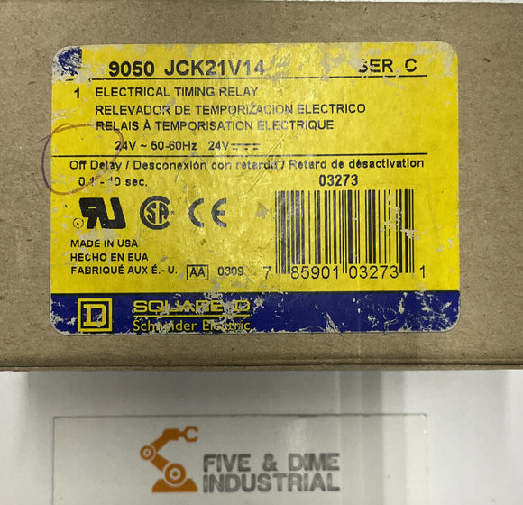 Square D 9050 JCK21V14 Timing Relay  Series C 10A 240V