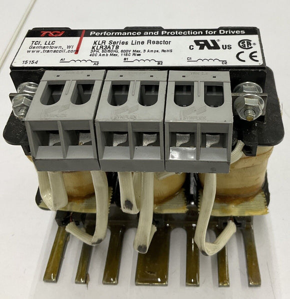 TCI KLR3ATB Line Reactor 3PH, 600V, 3 Amps