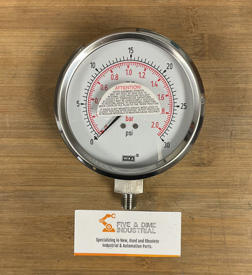 Wika 232.53 4" Pressure Gauge 30 Psi/Bar 1/4" Npt Lm