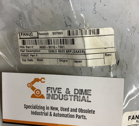 Fanuc A660-8018-T901 Cable K603 ARP 2 Axes 10 Meters