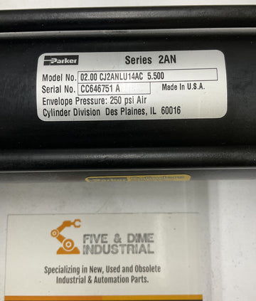 Parker 02.00 CJANLU14AC 5.500 Hydraulic Cylinder 250 PSI - 0