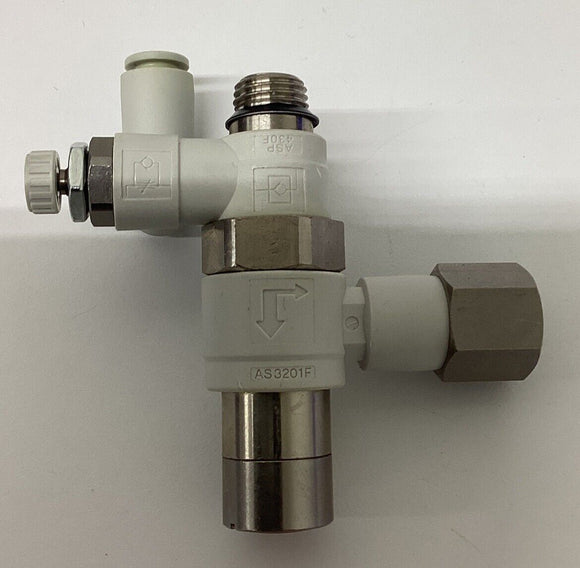 SMC ASP430F-U02-06-X352 Flow Control w/ Check Valve Fitting