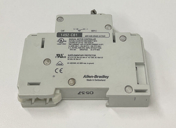 Allen Bradley 1492-CB1G005 Ser.C 0.5A Circuit Breaker