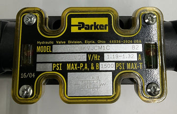 Parker D1VW008KVJCM1C 82 Hydraulic Valve 24 VDC 1500/5000 PSI - 0