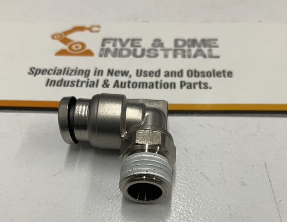 SMC KQB2L06-01S Metal Elbow Fitting 1/8" NPT X 6mm Tube