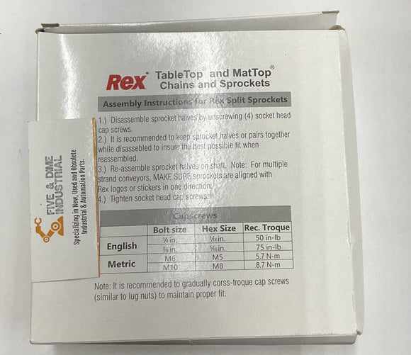 Rexnord 10028519 Split MatTop Table Top Sprocket  N81500-32T_1-1/2IN_I