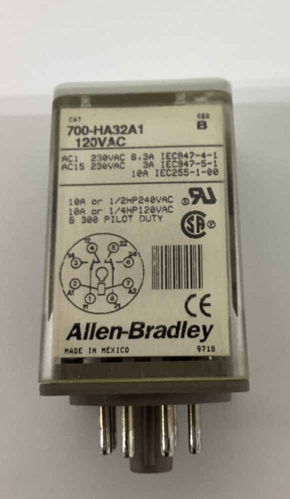Allen Bradley 700-HA32A1 Ser. B Control Relay 120VAC  10A 230VAC
