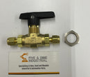 Parker 4A-B6LJ-BP 1/4" Tube OD Brass Ball Valve 1500 PSI-1