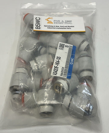 SMC AS4201F-N04-13S Speed Control Valve 1/2" (Lot of 10)