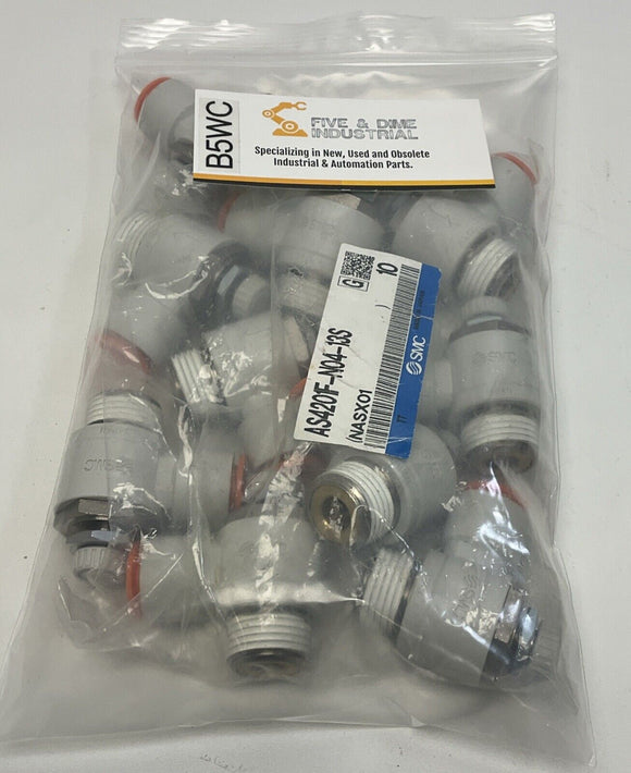 SMC AS4201F-N04-13S Speed Control Valve 1/2" (Lot of 10)