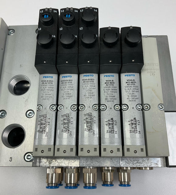 Festo 541302 CPX-FB32 / VABA-S6-1-X1 Manifold Interface w/ Valves