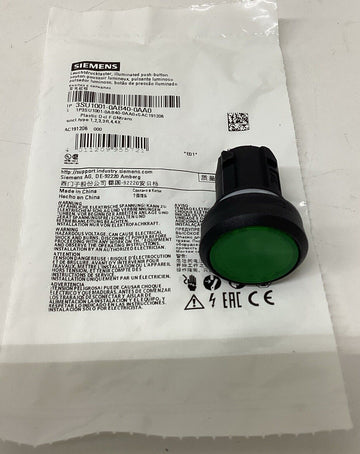 Siemens 3SU1001-0AB40-0AA0 Green Push Button