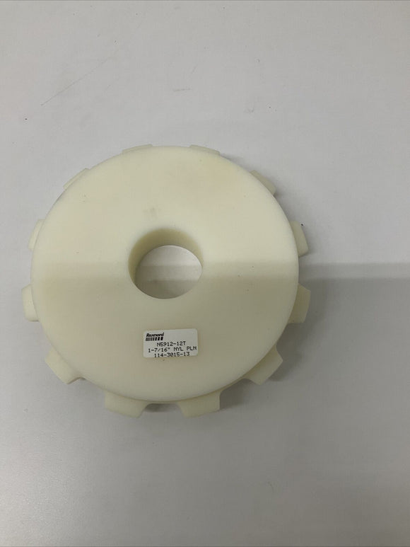 Rexnord  114-3015-13 Solid 12 Teeth Sprocket N5912-12T  1-7/16" Bore