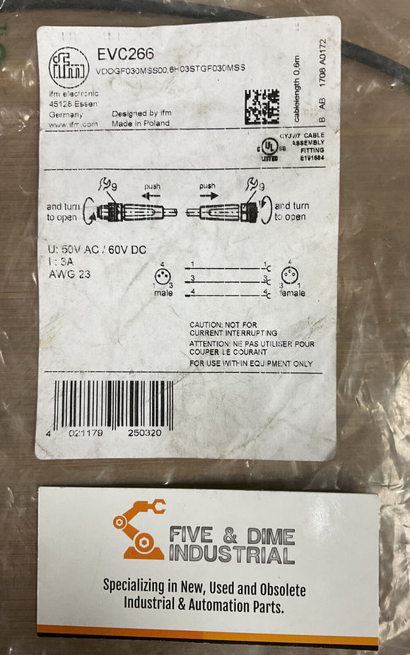 IFM Efector EVC266 Cable