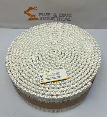 Intralox 1100 Series 5" X 25' White Flush Grid Friction Top Belt