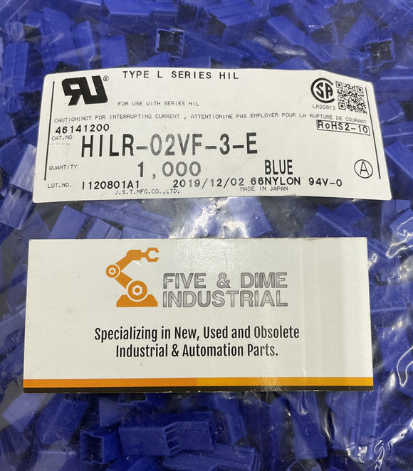 JST Hilr-O2VF-3-E Blue 2-Position Connector Housing (1000 pcs)